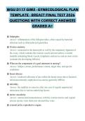 WGU D117 GIM3 - GYNECOLOGICAL PLAN TEMPLATE - BREAST FINAL TEST 2026 QUESTIONS WITH CORRECT ANSWERS GRADED A&plus;