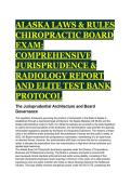 2026&sol;2027 Complete Alaska Chiropractic Jurisprudence & Radiology Board Exam Test Bank