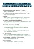 WGU D120 CERTIFICATION SCRIPT 2026 QUESTIONS WITH SOLUTIONS GRADED A&plus;WGU D120 CERTIFICATION SCRIPT 2026 QUESTIONS WITH SOLUTIONS GRADED A&plus;