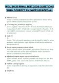WGU D120 FINAL TEST 2026 QUESTIONS WITH CORRECT ANSWERS GRADED A