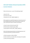 HCD 330 Module 3A Exam Questions With Correct Answers