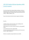 HCD 330 Module 5B Exam Questions With Correct Answers