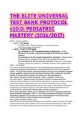 Elite Pediatric Test Bank 2026&sol;2027 &vert; Current Diagnosis & Treatment&colon; Pediatrics 27th Ed&period; &vert; Rationales & Cheat Sheet