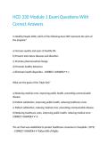 HCD 330 Module 1 Exam Questions With Correct Answers