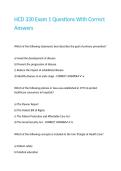 HCD 330 Exam 1 Questions With Correct Answers