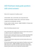 HCD Final Exam study guide questions with correct answers&period;