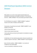 HCD Final Exam Questions With Correct Answers