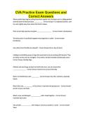 CVA Practice Exam Questions and Correct Answers