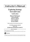 Solutions Manual for Exploring Strategy&colon; Text and Cases 12th Edition &ndash; Gerry Johnson & Richard Whittington 2026 Update