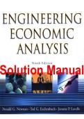 Solutions Manual for Engineering Economic Analysis 9th Edition &ndash; Newnan&comma; Eschenbach & Lavelle 2026 Update