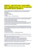 NUR2755 &sol; NUR 2755 Exam 1 &lpar;Latest 2026 &sol; 2027&rpar;&colon; Multidimensional Care IV Test Questions and Verified Answers &lpar;Graded A&plus;&rpar;