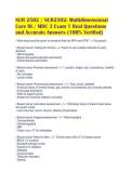 NUR 2502 &sol; NUR2502&colon; Multidimensional Care III &sol; MDC 3 Exam 1 Real Questions and Accurate Answers &lpar;100&percnt; Verified&rpar;