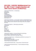 NUR 2502 &sol; NUR2502&colon; Multidimensional Care III &sol; MDC 3 Exam 1 Complete Questions and 100&percnt; Correct Answers &lpar;Verified Pass&rpar;