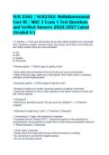NUR 2502 &sol; NUR2502&colon; Multidimensional Care III &sol; MDC 3 Exam 1 Test Questions and Verified Answers 2026&sol;2027 Latest &lpar;Graded A&plus;&rpar;