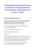 D184 WGU Standards-Based Assessment Exam Actual Exam 2026&sol;2027 &ndash; Actual Questions and Answers with Complete Solution &ndash; Detailed Rationales &ndash; Pass Guaranteed &ndash; A&plus; Graded