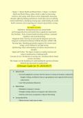 Chapter 1&colon; Mental Health and Mental Illness  Chapter 1 on Mental Health and Mental Illness&comma; defines health as effective functioning&comma; resilience&comma; and coping&comma; while illness involves diagnosable&comma; distressing disorders affecting thinking and behavior&period;