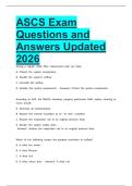 ASCS Exam Questions and Answers Updated 2026