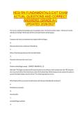 HESI RN FUNDAMENTALS EXIT EXAM  ACTUAL QUESTIONS AND CORRECT  ANSWERS &lpar;GRADE A&plus;&rpar;  UPDATED 2026&sol;2027 