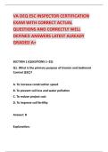 VA DEQ ESC INSPECTOR CERTIFICATION  EXAM WITH CORRECT ACTUAL  QUESTIONS AND CORRECTLY WELL  DEFINED ANSWERS LATEST ALREADY  GRADED A&plus; 
