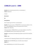 COMLEX Level 2 &ndash; OMM Questions and Answers Best rated A&plus; Guaranteed Success Latest Update