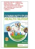 Test Bank for Nies Community Public Health Nursing 8th Edition by Mary A&period; Nies & Melanie McEwen &vert; Full Test Bank All Chapters 1-34 Included &vert; Latest and Complete Update &vert; A&plus; Graded