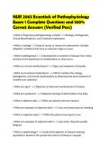 NUR 2063 Essentials of Pathophysiology Exam 1 Real Questions and Accurate Answers &lpar;100&percnt; Verified&rpar;