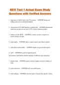 SEVI Test 1 Actual Exam Study  Questions with Verified Answers 