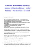 DC 3rd Class Test Actual Exam 2026&sol;2027 &ndash; Questions with Complete Solutions &ndash; Detailed Rationales &ndash; Pass Guaranteed &ndash; A&plus; Graded