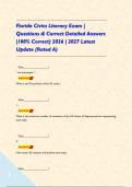 Florida Civics Literacy Exam &vert; Questions & Correct Detailed Answers &vert;100&percnt; Correct&rpar; 2026 &vert; 2027 Latest Update &lpar;Rated A&rpar;     