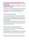 Autonomous Database Exam 2026&sol;2027 &ndash; 300 Verified Questions & Correct Answers &lpar;A&plus; Graded Study Guide&rpar;
