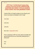 CSPT Exam 1 Certified Sterile Compounding  Pharmacy Technician ACTUAL VERIFIED EXAM  QUESTIONS AND CORRECT DETAILED ANSWERS  LATEST UPDATE THIS YEAR&period;pdf&vert;&vert;NEWEST EXAM&excl;&excl;&excl; 