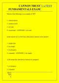 CANNON TRUST  FUNDAMENTALS EXAM QUESTIONS AND ANSWERS 2026 - 2027