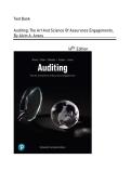 Test Bank for Auditing&colon; The Art and Science of Assurance Engagements&comma; 16th Canadian Edition by Arens&comma; NEWEST GUIDE