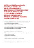 VATI Green Light Comprehensive forms A&comma;B&comma;C &sol; VIRTUAL ATI PREDICTOR GREEN LIGHT COMPREHESIVE PREDICTOR LATEST 2025 ACTUAL EXAM ALL 180 QUESTIONS AND CORRECT DETAILED ANSWERS WITH RATIONALES &lpar;VERIFIED ANSWERS&rpar; &vert;ALREADY GRADED A&plus;