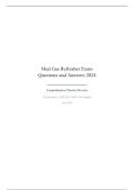 Med gas Refresher Exam Questions and Answers