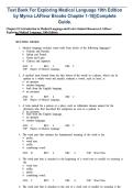 Test Bank&colon; Exploring Medical Language&colon; A Student-Directed Approach &lpar;10th Edition&rpar; &ndash; Myrna LaFleur Brooks & Danielle LaFleur Brooks