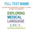 Test Bank&colon; Exploring Medical Language&colon; A Student-Directed Approach &lpar;11th Edition&rpar; &ndash; Myrna LaFleur Brooks & Danielle LaFleur Brooks
