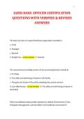 IAHSS BASIC OFFICER CERTIFICATION QUESTIONS WITH VERIFIED & REVISED ANSWERS