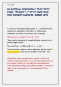 RN MATERNAL NEWBORN ATI PROCTORED  EXAM &vert; FREQUENTLY TESTED QUESTIONS  WITH CORRECT ANSWERS &vert; BRAND NEW&excl; 