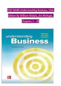 TESTBANK FOR Understanding Business by William G&period; Nickels &comma; James McHugh ISBN&colon;978-1266043222 COMPLETE GUIDE 100&percnt; VERIFIED A&plus; GRADE ASSURED&excl;&excl;&excl;&excl;NEW LATEST UPDATE&excl;&excl;&excl;&excl;&excl;&excl;GUARANTEED PASSING&excl;&excl;