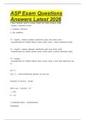 ASP Exam Questions Answers Latest 2026