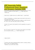 ASP Associate Safety Professional Exam Questions and Answers Updated 2026