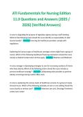 ATI Fundamentals for Nursing Edition  11&period;0 Questions and Answers &lpar;2025 &sol;  2026&rpar; &lpar;Verified Answers&rpar; 