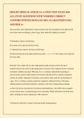 HESI RN MEDICAL SURGICAL LATEST TEST EXAM 2026 ALL STUDY QUESTIONS WITH VERIFIED CORRECT ANSWERS WITH RATIONALES 100&percnt; GUARANTEED PASS &vert; ASSURED A&plus;