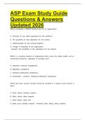 ASP Exam Study Guide Questions & Answers Updated 2026