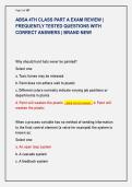 ABSA 4TH CLASS PART A EXAM REVIEW &vert;  FREQUENTLY TESTED QUESTIONS WITH  CORRECT ANSWERS &vert; BRAND NEW&excl;