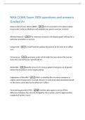 NHA CCMA Exam 2026 questions and answers  Graded A&plus; 
