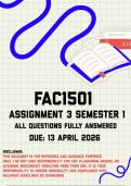 FAC1501 Assignment 3 &lpar;Quiz&rpar; Semester 1 Memo &vert; Due 13 April 2026