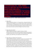SHADOW HEALTH - TINA JONES&comma; HEALTH HISTORY ACTUAL EXAM ALL QUESTIONS AND WELL ELABORATED ANSWERS TOP RATED VERSION FOR ALREADY A&plus; GRADED HIGHLY RECOMMENDED &vert;NEW AND REVISED