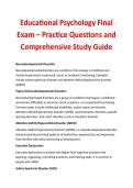 Educational Psychology Final  Exam &ndash; Practice Questions and  Comprehensive Study Guide